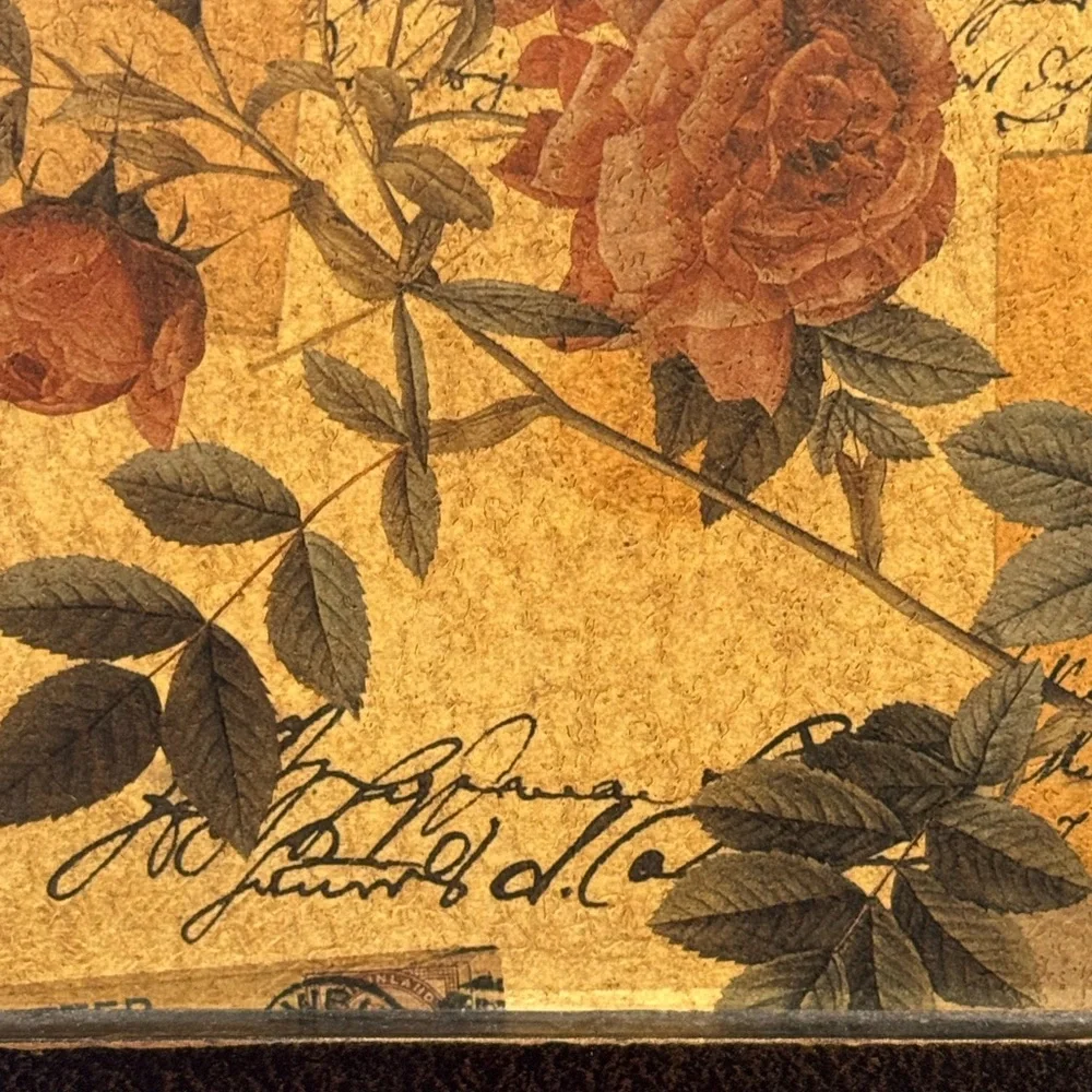Vintage Style Floral Mantle Clock